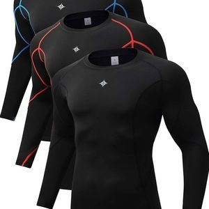 Milin Naco Cool Dry Compression Shirts for Men Long Sleeve Baselayer Top